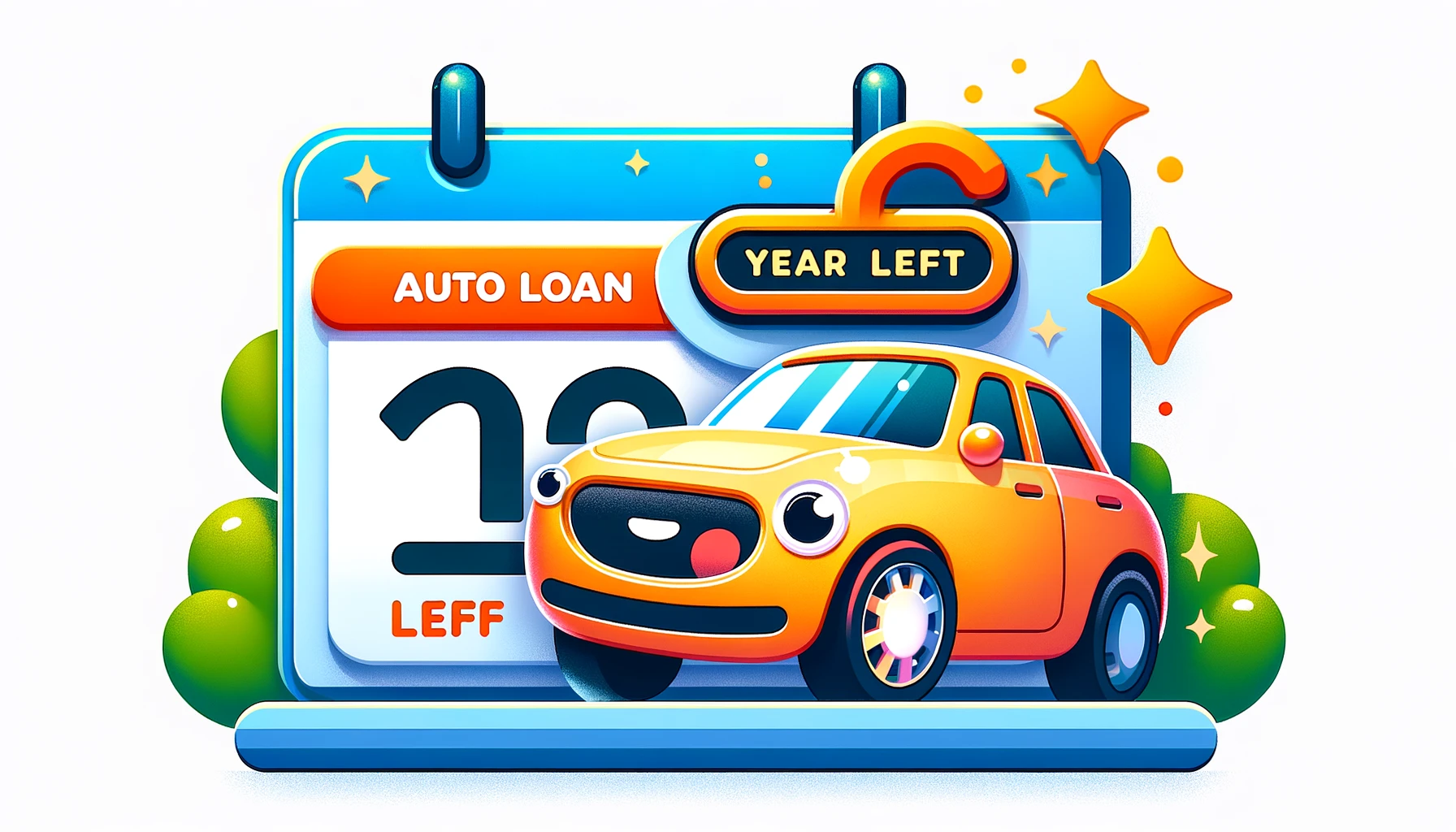 An auto loan with one year of payments left